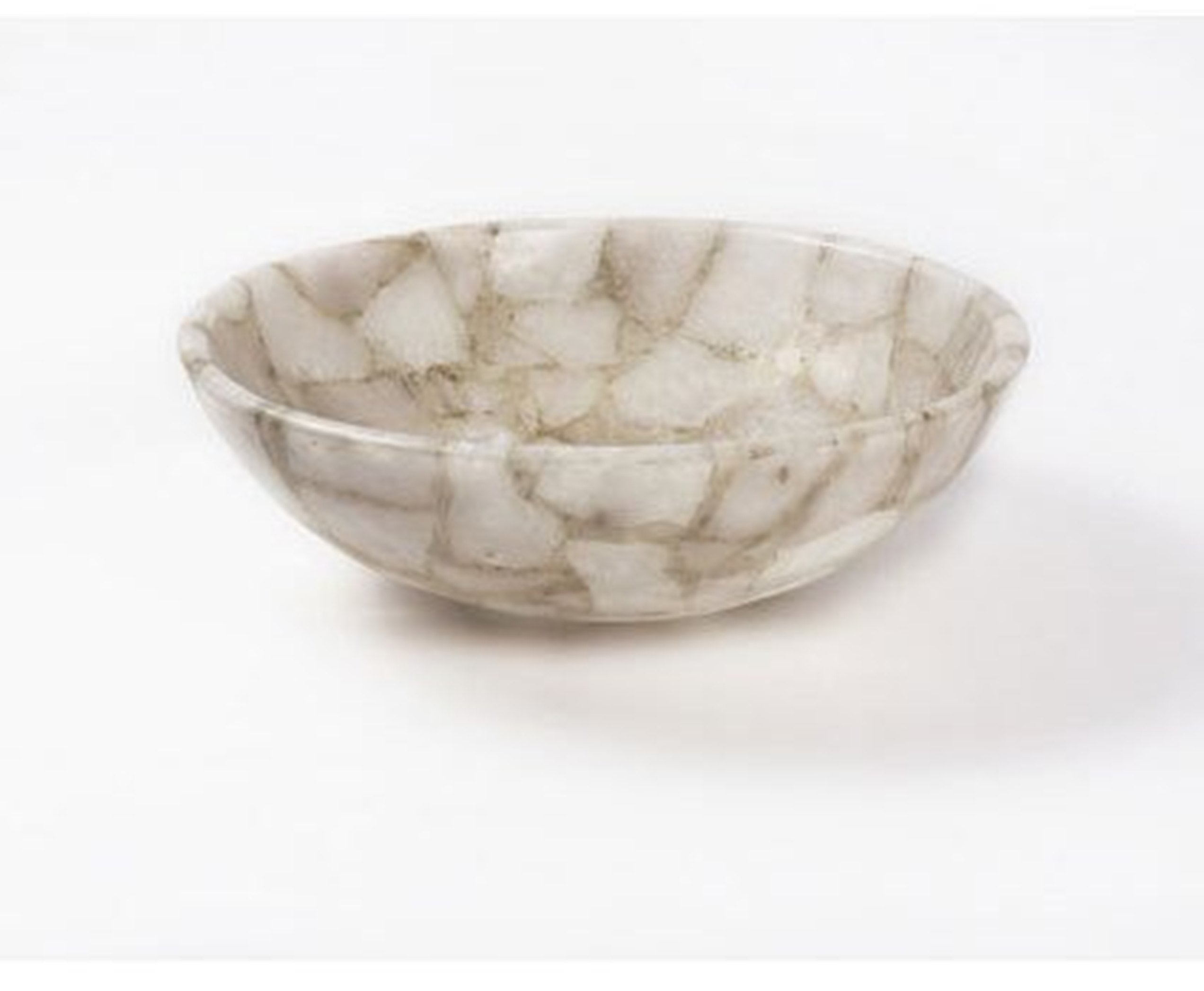 White Quartz Wash Basin , Quartz Handwash Bowl 