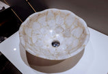 White Quartz Vessel , Quartz Counter Top Sink 