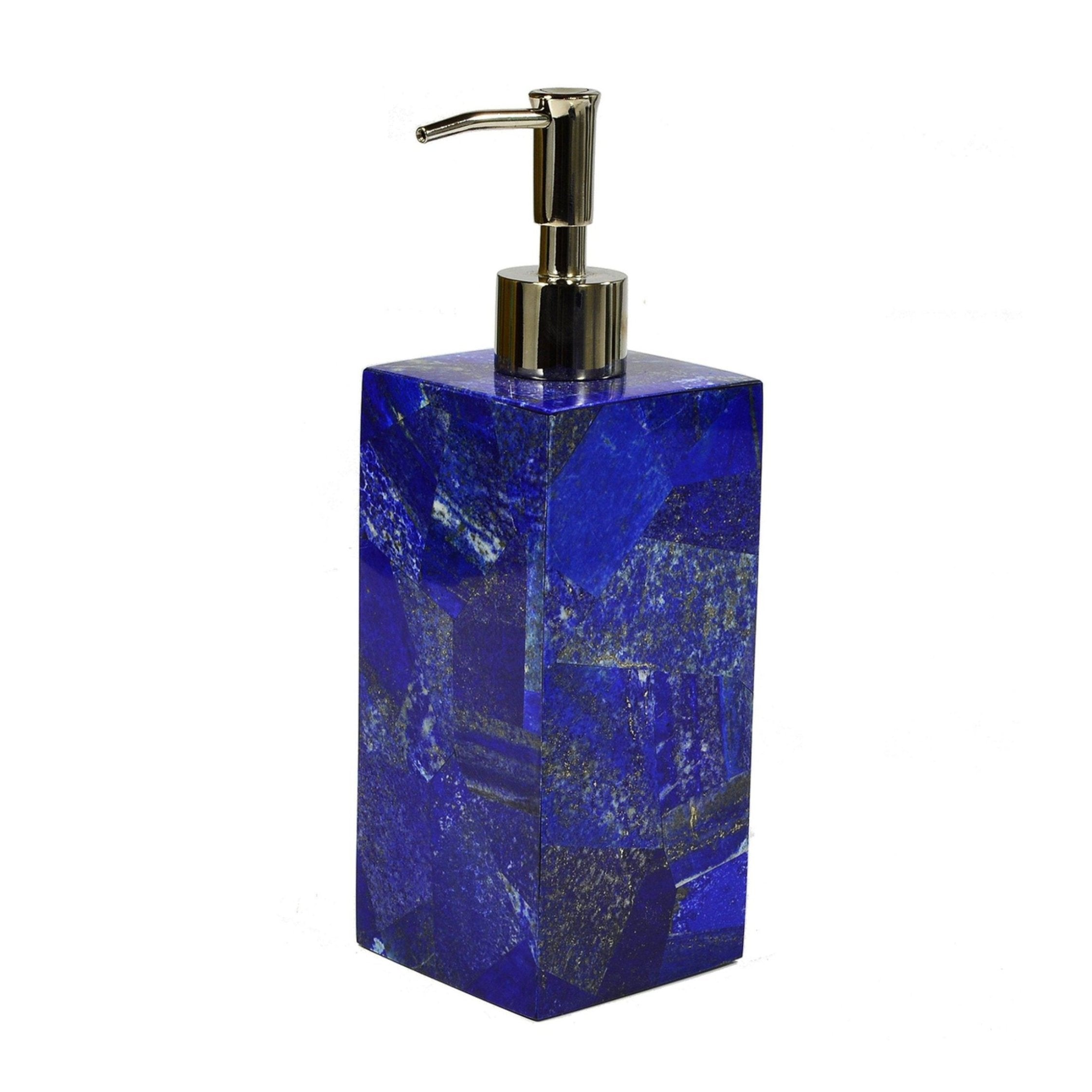 Blue Soap Handmade Pump , Marble Soap Bottle 