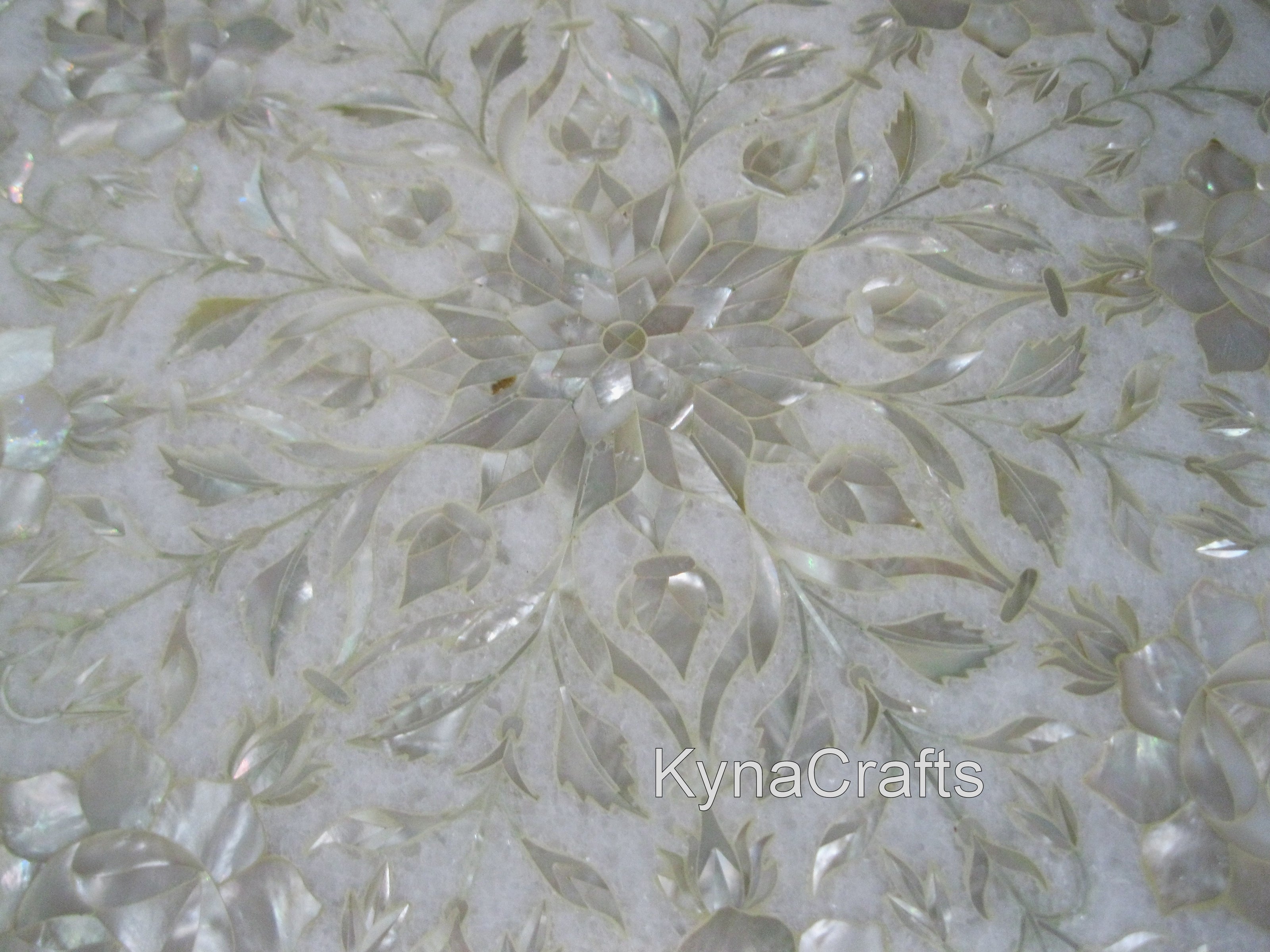 Mother of Pearl Table Top, Inlaid Table Top, Corner Table Top