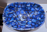 Blue Agate Powder Room Sink , Agate Table Mounted Sink 