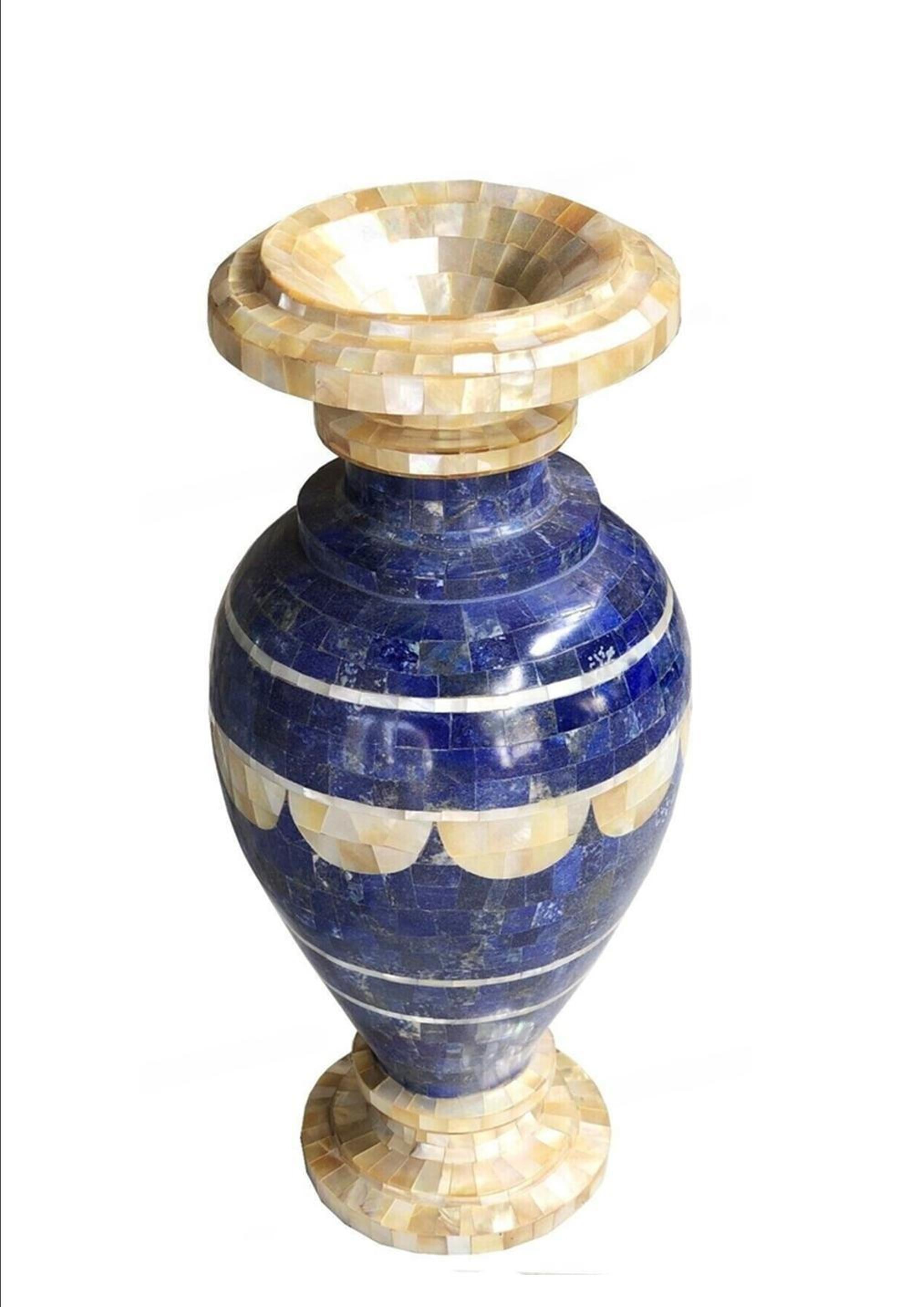 Lapis Lazuli Planter , Marble Flower Pot 