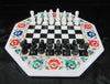 White Marble Game Coin , Game Table Top