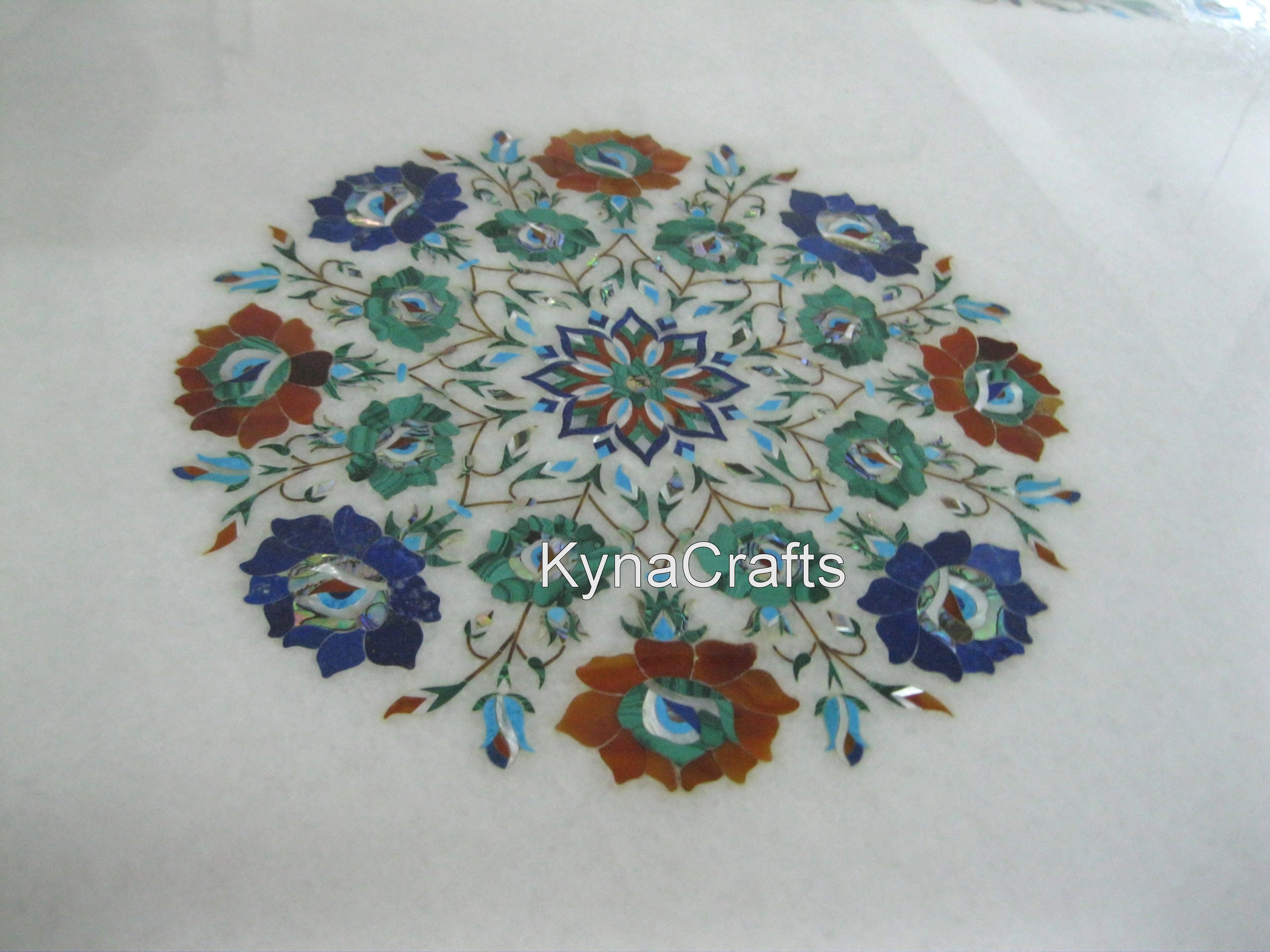 Floral Pattern Table Top, Gemstone Table Top 