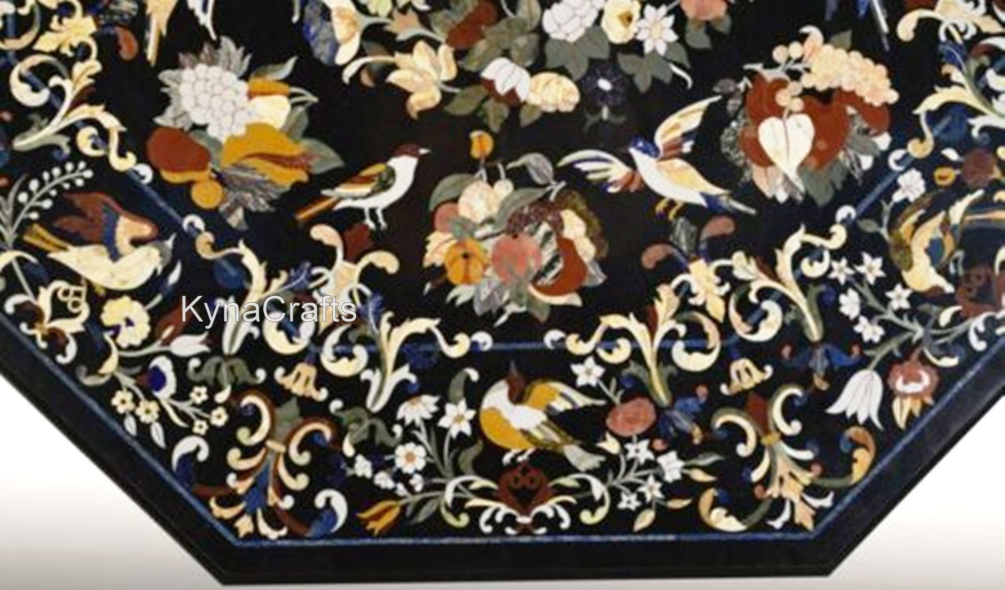Bird Design Table Top, Gemstone Table Top