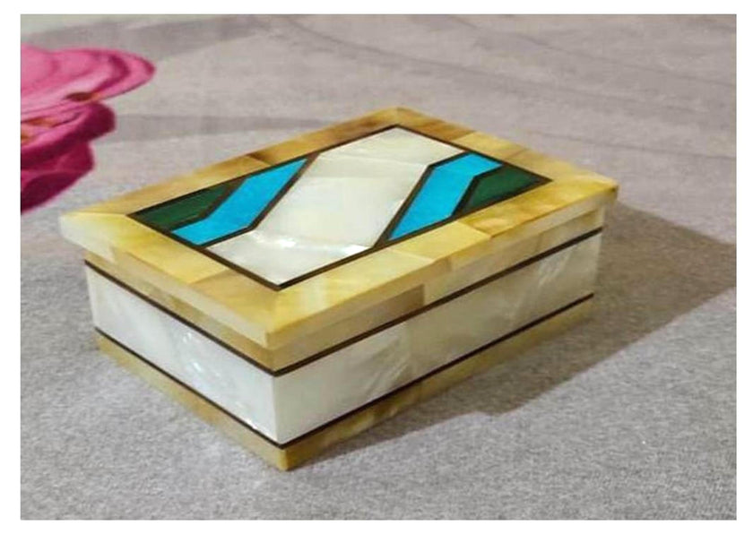Mother of Pearl Ring Box , Cuff Link Box 