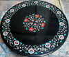 Black Marble Table Top, Turquoise Table Top 