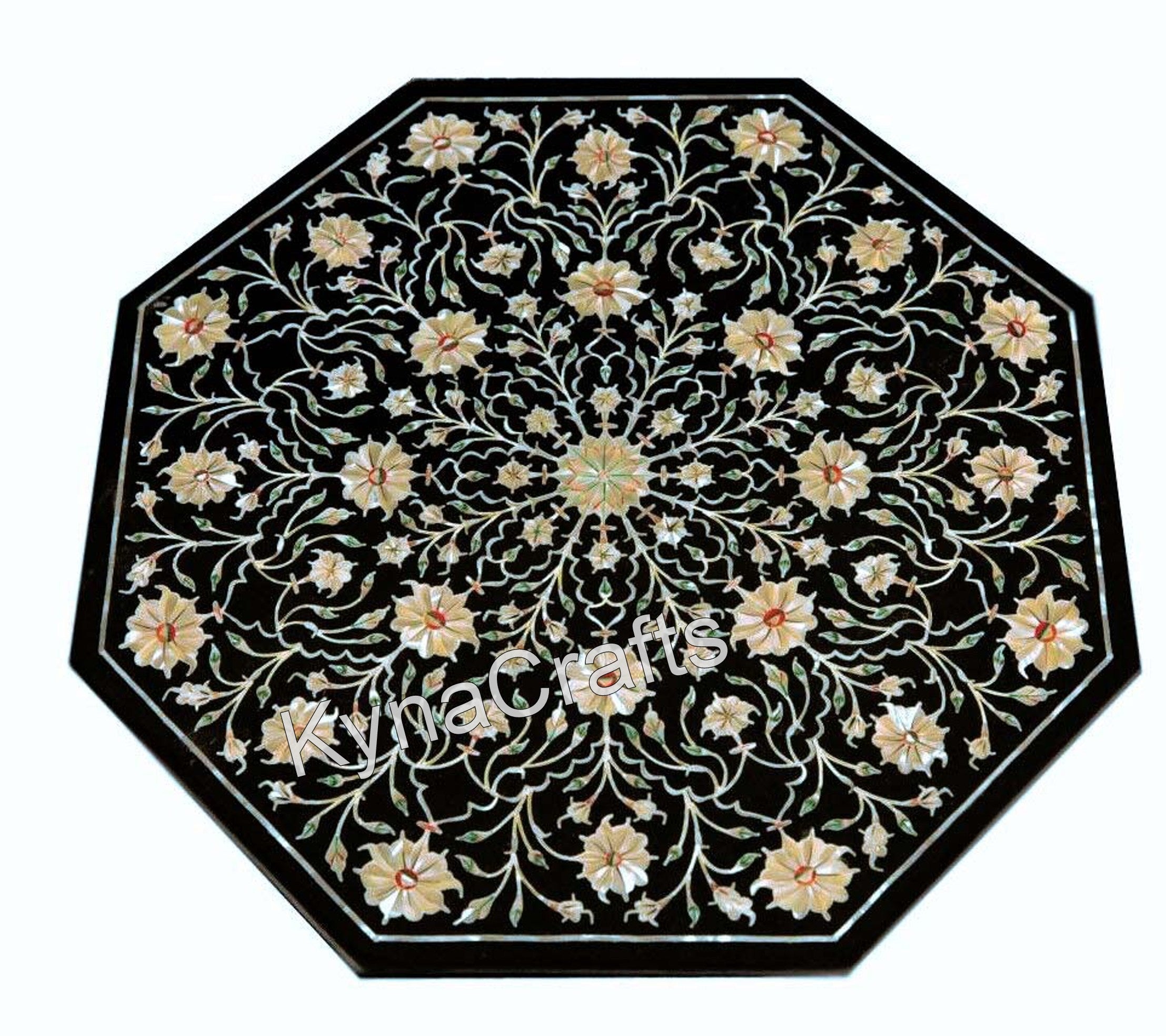 Octagon Table Top, MOP Table Top, Floral Design Table Top