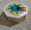 Engagment Ring Box , Marble Lidded Box 