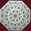 Octagon Table Top, White Table Top, Floral Art Table Top